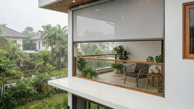 Tirai Outdoor Berpori untuk Ventilasi Teras dan Balkon