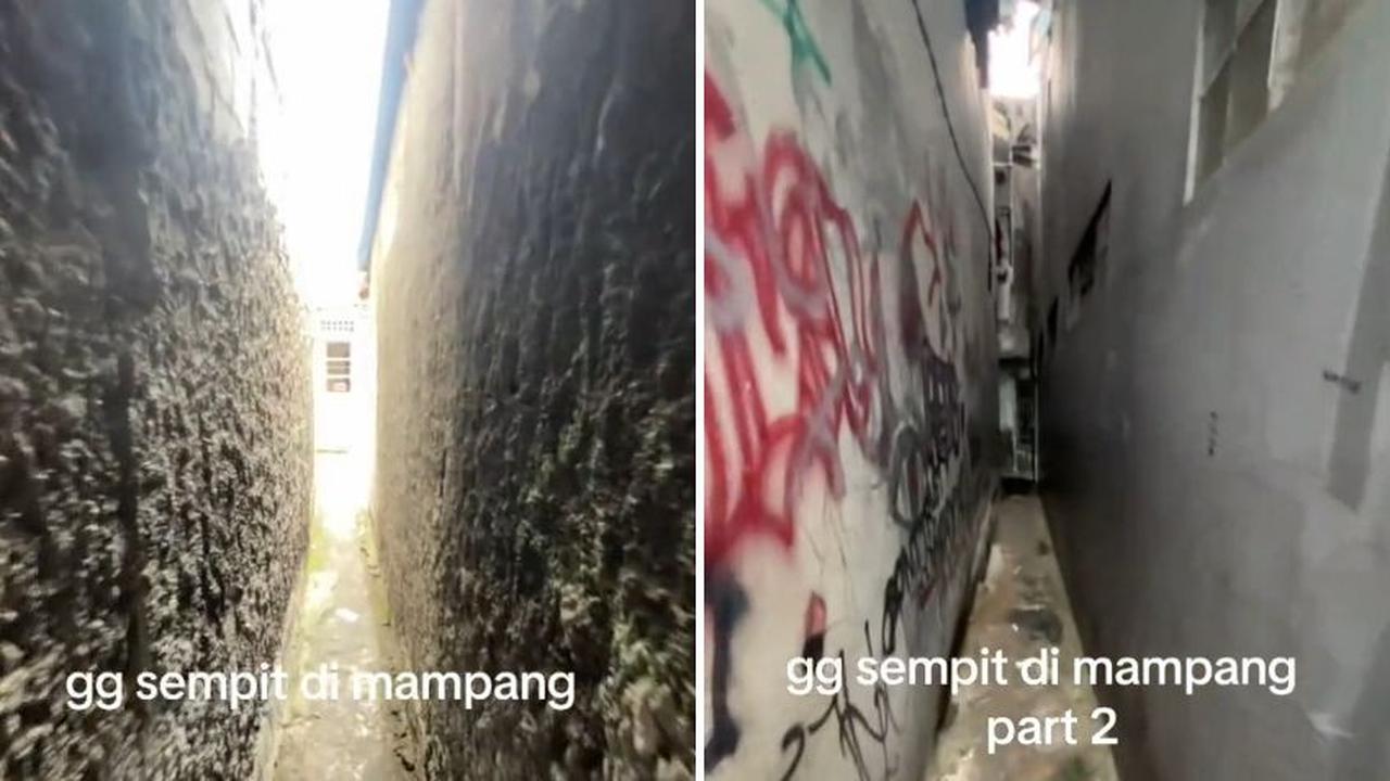Viral Pria Temui Gang Super Sempit di Mampang, Penampakannya Curi Perhatian