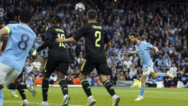 Foto: Ganasnya Bernardo Silva saat Mengacak-acak Pertahanan Raja Liga Champions Real Madrid, Manchester City Melaju ke Partai Final