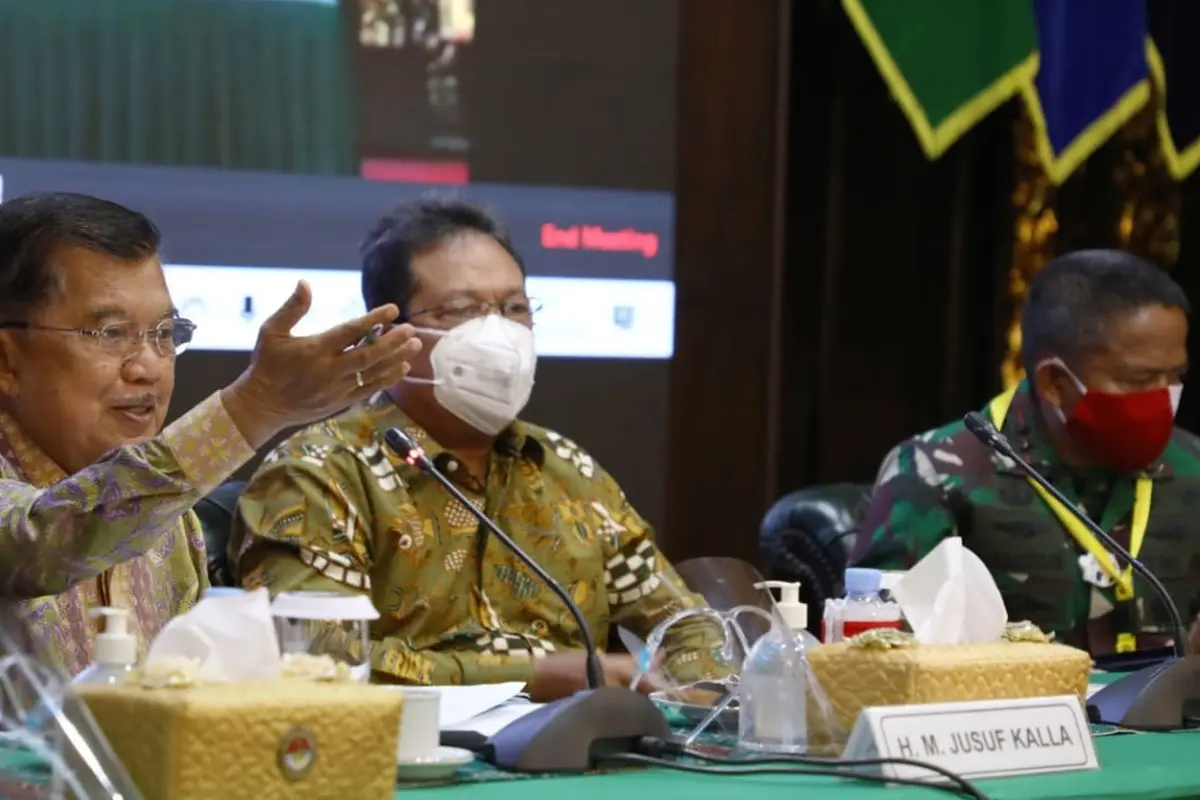 Wakil Presiden RI ke-10 dan 12, Jusuf Kalla  pada Focus Group Discussion II Lingstra Gathering Kementerian Pertahanan T.A 2020.