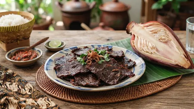 Resep dendeng jantung pisang