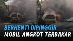 Kebakaran hebat terjadi pada sebuah angkot yang berhenti di pinggir jalan. Kejadian itu terjadi di Jalan Niaga, Karawang, Jawa Barat.