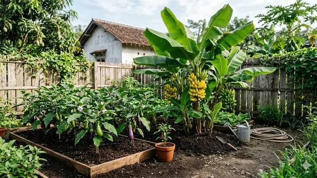 Ide Taman Buah Mini dengan Kombinasi Tanaman Sayur