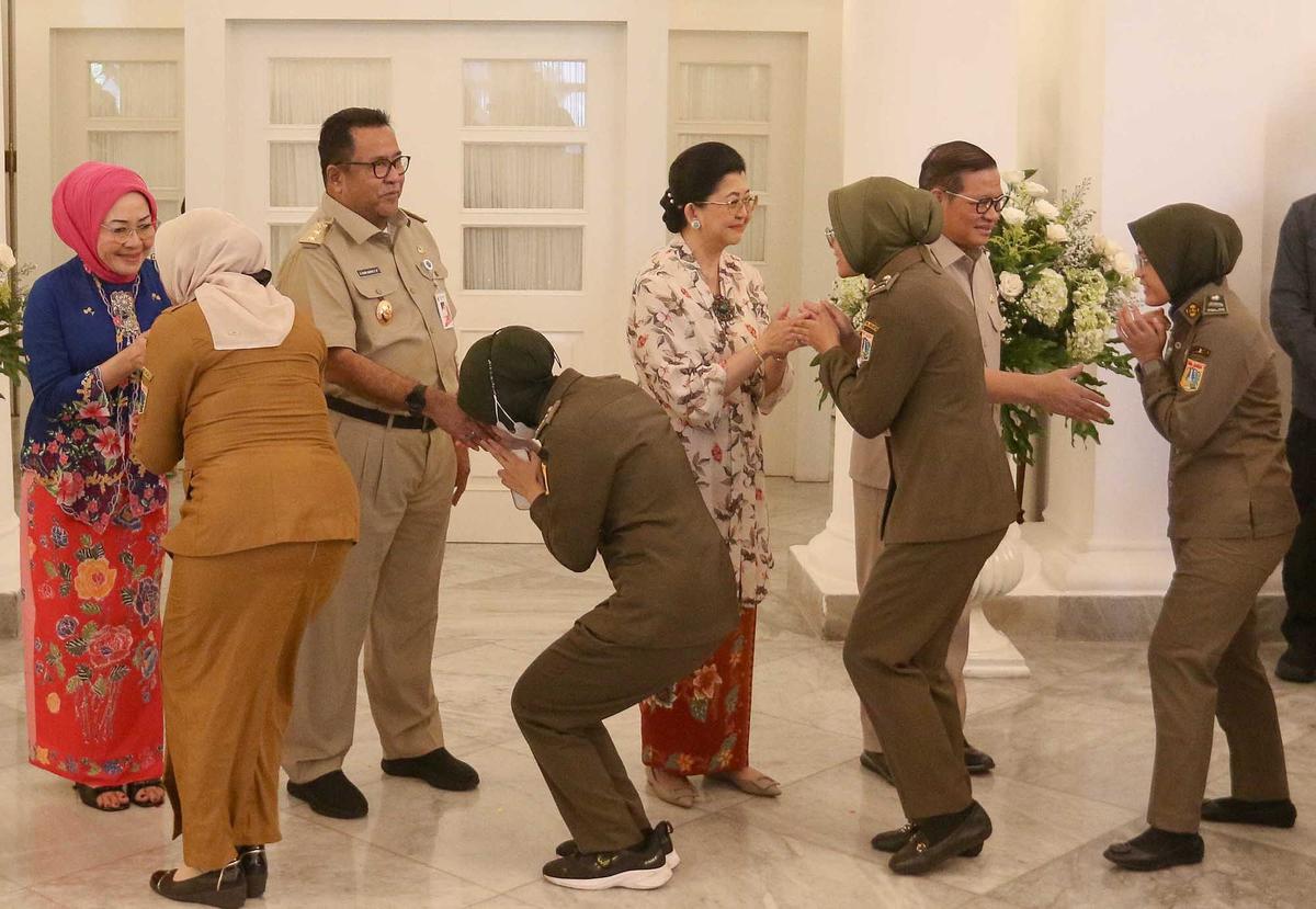 FOTO: Pramono-Rano Halal Bihalal dengan ASN Di Balaikota DKI