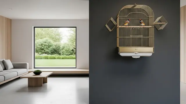 Desain Rumah Minimalis dengan Kandang Burung Indoor