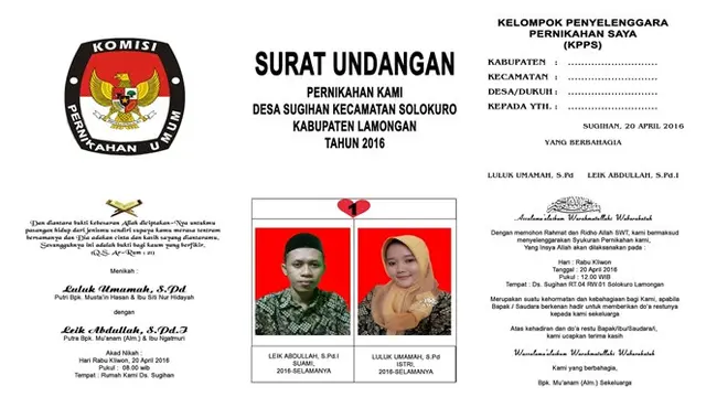 7 Undangan Nikah Ini Nyeleneh Banget, Bikin Geleng Kepala