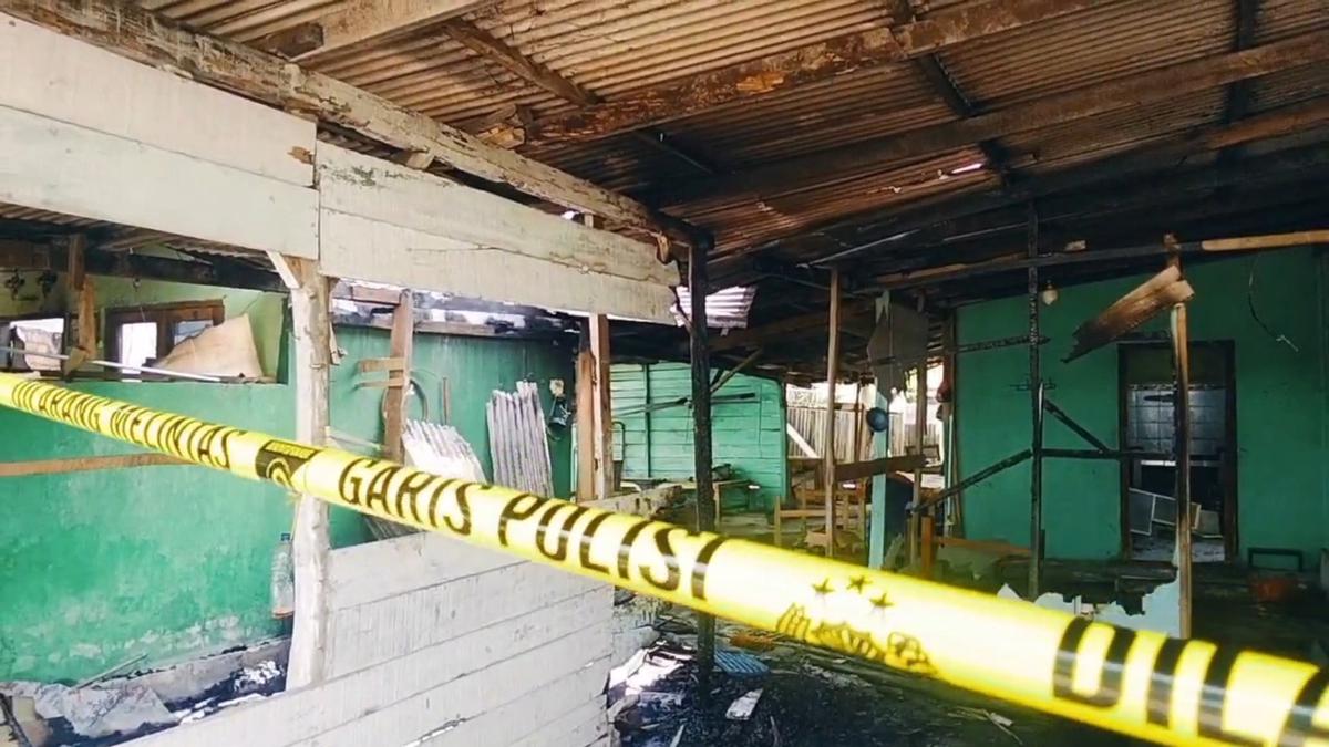 Foto-foto Ponpes di Mesuji Lampung Setelah Dibakar Massa Karena Dugaan Pimpinan Cabul