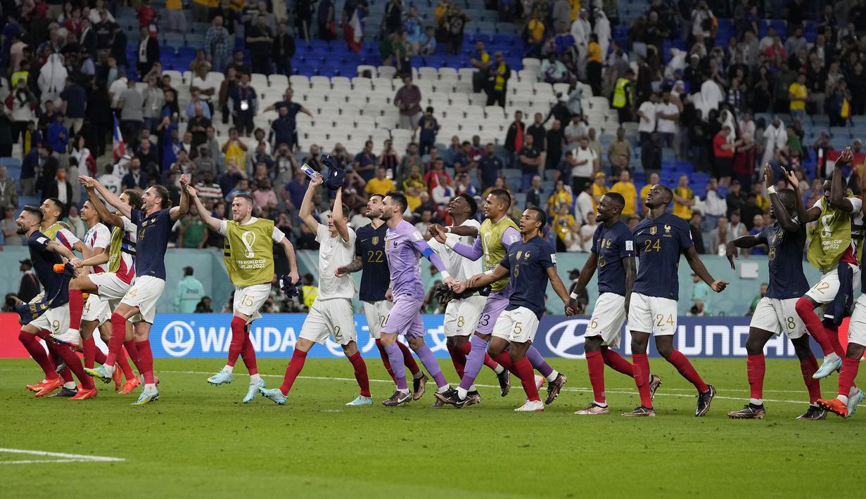 Hingga laga usai skor 4-1 untuk kemenangan Timnas Prancis tetap bertahan. (AP/Thanassis Stavrakis)