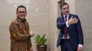 Selain itu, untuk mempersiapkan kunjungan kenegaraan Presiden Prancis Emmanuel Macron ke Indonesia pada akhir Mei 2025 mendatang. (BAY ISMOYO/AFP)