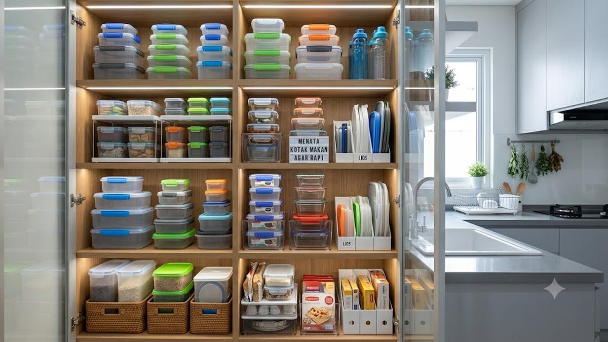 7 Cara Menata Kotak Makan agar Tidak Memenuhi Lemari, Dapur Jadi Lebih Rapi