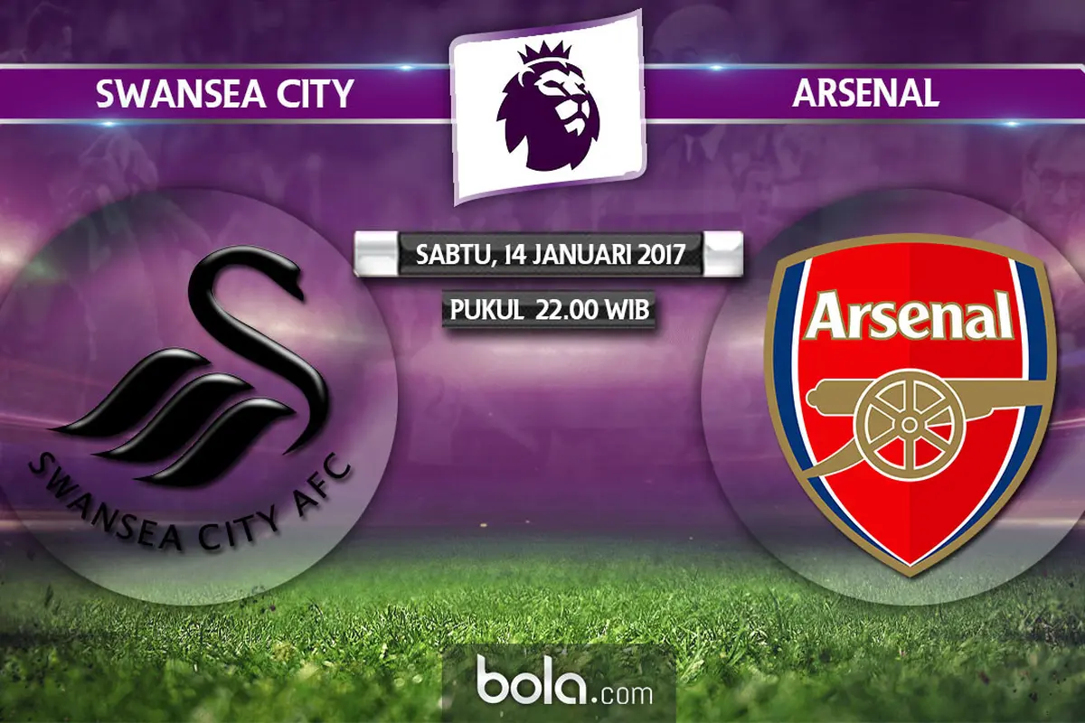Premier League_Swansea City vs Arsenal (Bola.com/Adreanus Titus)