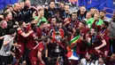 Liverpool (6 kali juara) - Liverpool baru saja sukses meraiih gelar juara keenamnya di Liga Champions di musim 2018/19. Tahun juara: 1992, 2006, 2009, 2011, 2015. (AFP/Oscar Del Pozo)