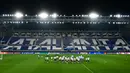 Para pemain Real Madrid menghadiri sesi latihan menjelang pertandingan keenam fase grup Liga Champions 2024/2025 melawan Atalanta di Bergamo, Italia pada 9 Desember 2024 (Piero CRUCIATTI/AFP)