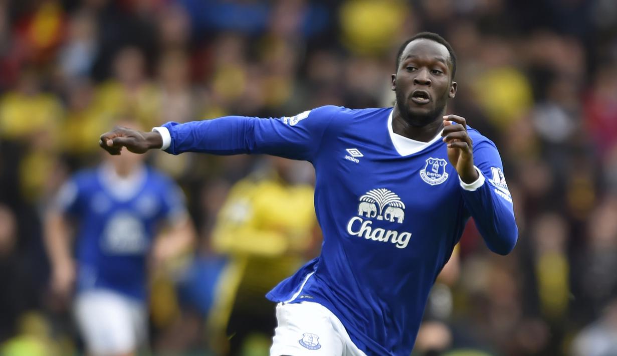 Pemain Everton, Romelu Lukaku berada pada urutan ke-6 pada indeks performa terbaik Liga Inggris menurut data premierleague.com dengan total poin 676. (Reuters/Hannah McKay)