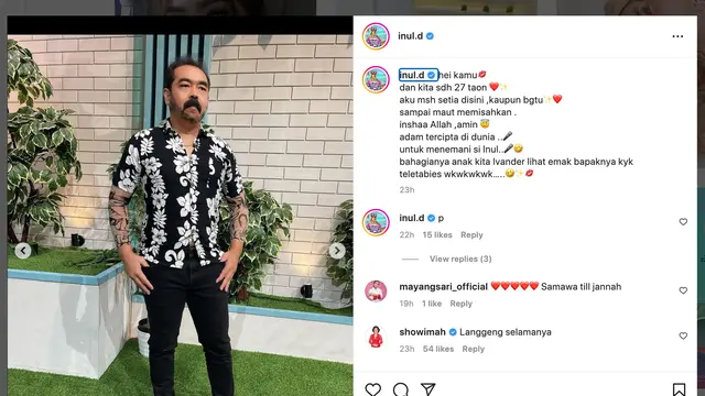 Unggahan Inul Daratista. (Foto: Instragram @inul.d)