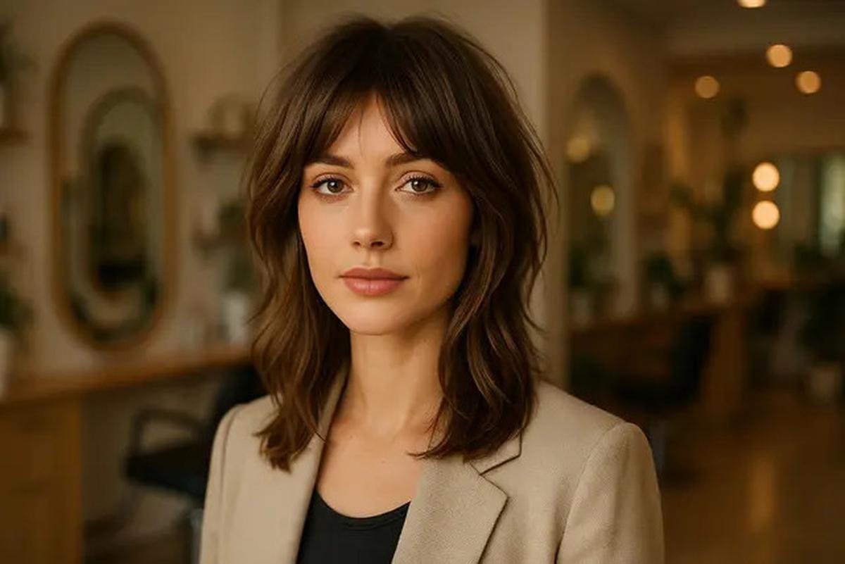 9 Model Rambut Shag Modern dengan Curtain Bangs, Potongan Awet Muda Anti Ribet