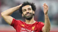 4. Mohamed Salah (35,1 juta dolar) - Pemain Timnas Mesir ini memperoleh 35,1 juta dolar dari 23,1 juta dolar gaji dan 12 juta dolar pendapatan dari iklan. (AFP/Karim Jaafar)