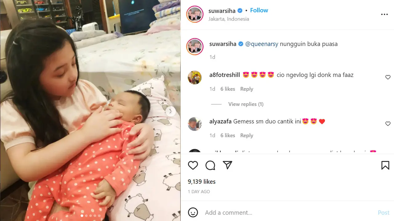 Arsy Hermansyah pangku Ameena