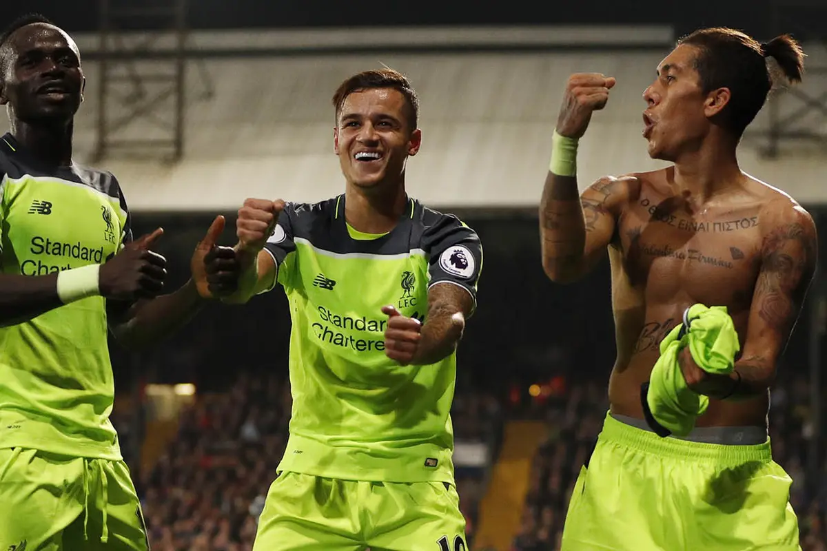 Selebrasi Gelandang Liverpool, Roberto Firmino