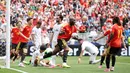 Skor imbang 1-1 bertahan hingga akhir laga dan membuat Belgia hanya puas memetik satu poin di Grup G Piala Dunia 2026. (AFP/Getty Images/Alex Grimm)