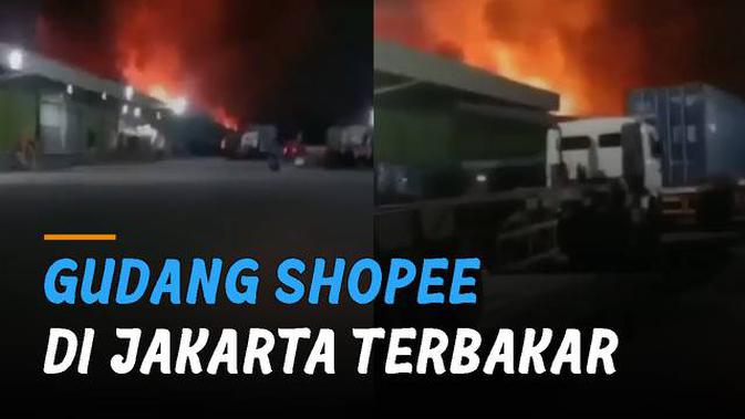 Video Viral Gudang Shopee Di Jakarta Terbakar Hot Liputan6 Com