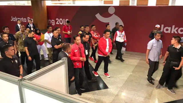 Jokowi Pantau Perjuangan Atlet Taekwondo di Asian Games 2018
