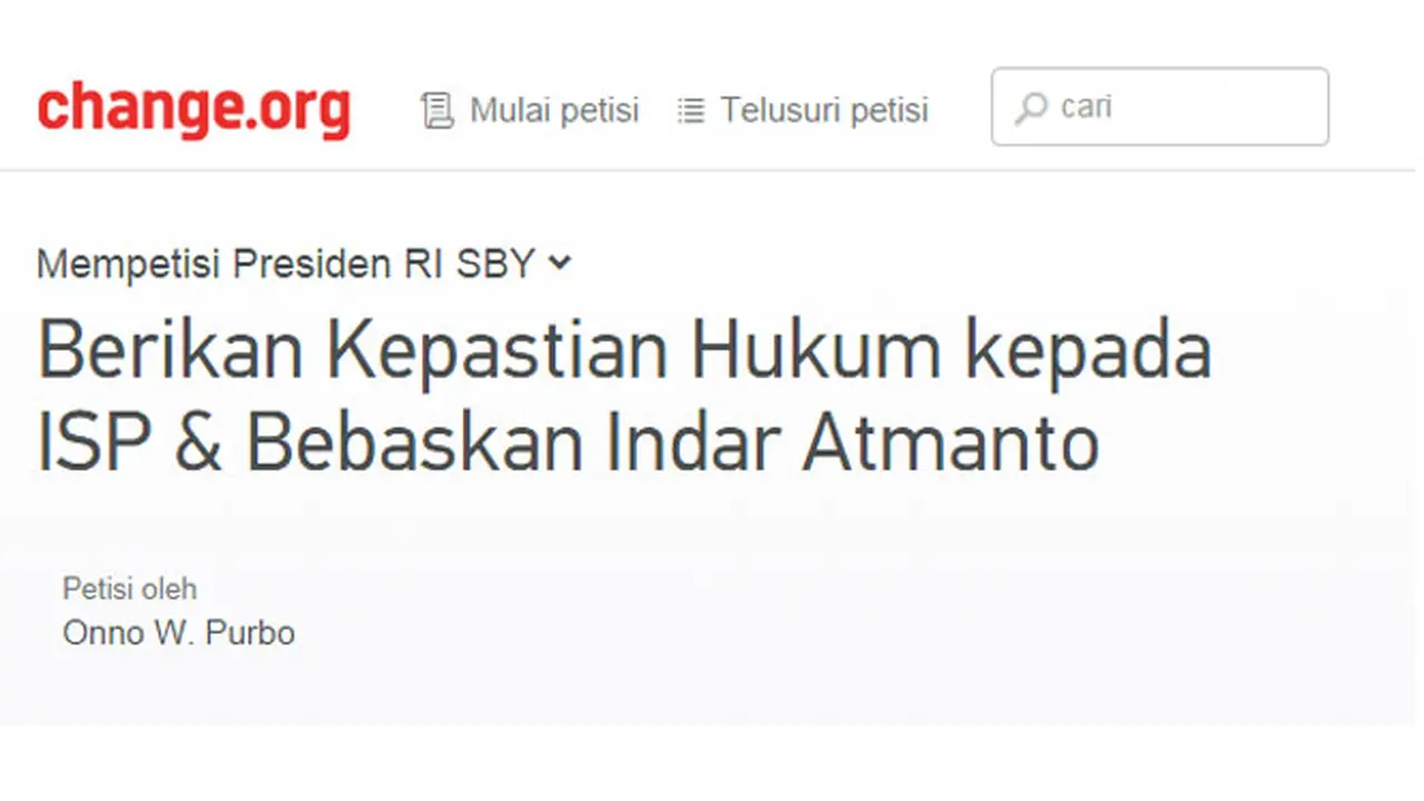 Dukungan Petisi Online Kiamat Internet Naik 4 Kali Lipat