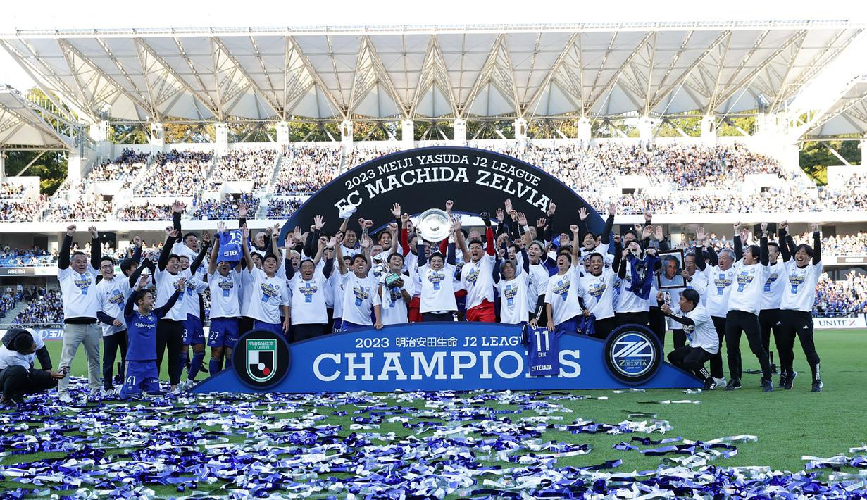 Sebelum pekan terakhir bergulir, Machida Zelvia sudah memastikan diri sebagai juara J2 League musim ini. (J.LEAGUE)