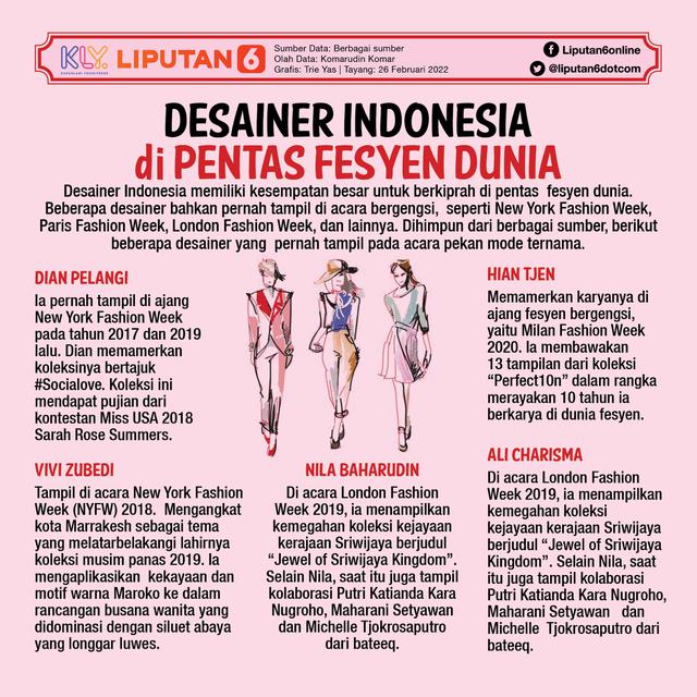 Infografis Desainer Indonesia di Pentas Fesyen Dunia