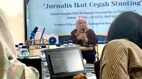 Technical Assistant Satuan Tugas Percepatan Penurunan Stunting (TA Satgas PPS) Kabupaten Cianjur Endah Sabandiah soal stunting, Bogor (24/6/2023). Foto: Liputan6.com/Ade Nasihudin.
