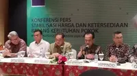 Konferensi pers stabilitas harga dan ketersediaan barang kebutuhan pokok, Selasa (3/3/2020).