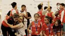Para peserta NBA Junior tampak bahagia saat pengumuman 16 pemain yang menjadi Jr NBA Indonesia All-Star 2018 di Pluit Village Mall, Minggu (29/7/2018). (Bola.com/M Iqbal Ichsan)