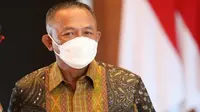 Ganip Warsito dalam acara Serah Terima Jabatan Kepala BNPB di Graha BNPB, Jakarta pada Selasa, 25 Mei 2021. (Badan Nasional Penanggulangan Bencana/BNPB)