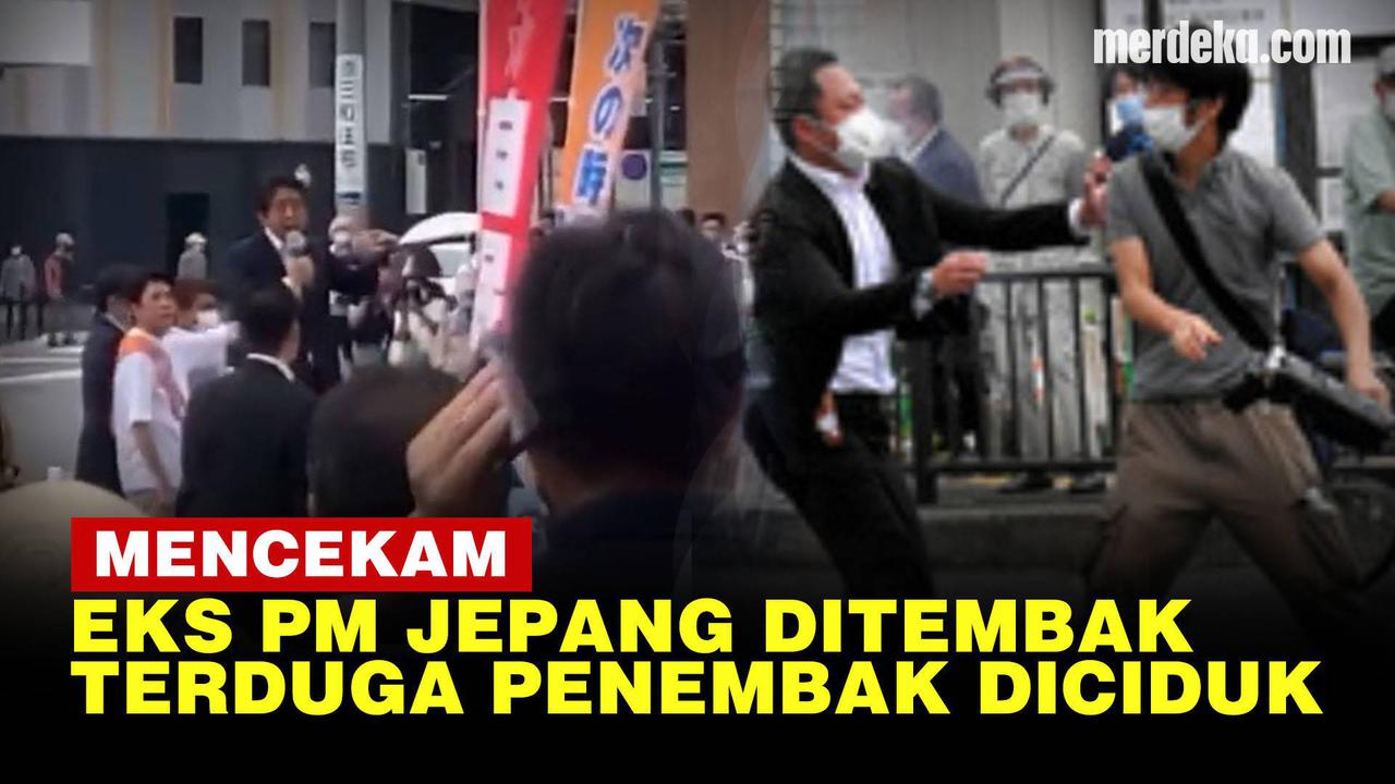 VIDEO: Detik-Detik Mantan PM Jepang Shinzo Abe Ditembak, Terduga Pelaku Ditangkap!