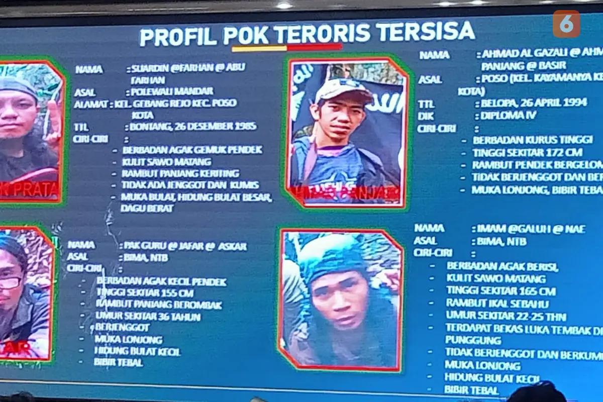 foto terbaru 4 sisa anggota MIT yang jadi target aparat