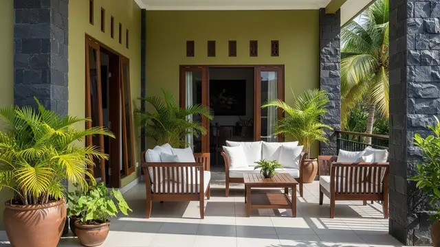Pilihan Warna Batu Alam Teras yang Membuat Rumah Tampak Bersih dan Elegan