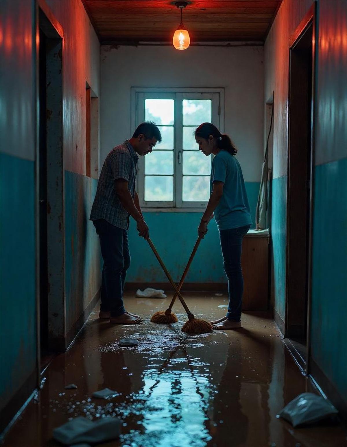 Membersihkan Rumah Setelah Banjir