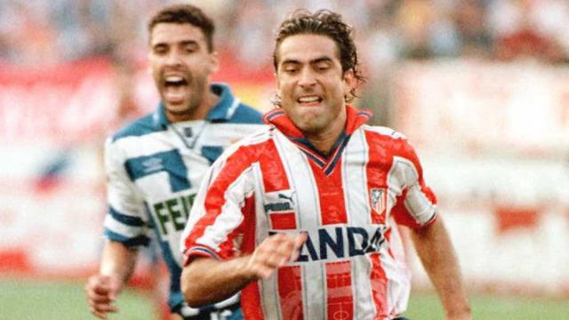 Juan Esnaider saat bermain untuk Atletico Madrid