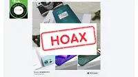 Hoaks pembagian handphone dari produsen smartphone.