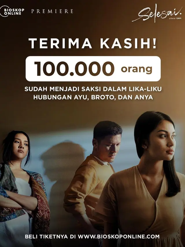 Film Selesai garapan Tompi sudah meraih 100.000 penonton dalam satu minggu. (instagram.com/dr_tompi)