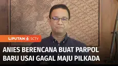 Usai gagal maju di kontestasi pilkada, Anies Baswedan membuka peluang untuk mendirikan partai politik yang baru. Namun Anies belum bisa memastikan, kapan rencana mendirikan parpol baru? Saat ini Anies mengaku belum mau bergabung dengan partai politik...