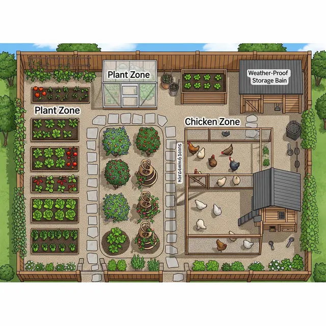 Tentukan Desain dan Pembagian Area Pekarangan (Image bu Gemini AI
