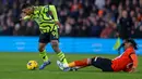 Dengan hasil ini Arsenal sukses menjauh dari Liverpool di posisi kedua klasemen, dengan meraih 36 poin. Sedangkan, Luton Town tertahan di peringkat 17 dengan perolehan 9 angka. (AP Photo/Ian Walton)