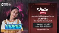 Streaming MABAR Seru Bareng Guraisu dan Larissa Rochefort di Vidio. (Sumber : dok. vidio.com)