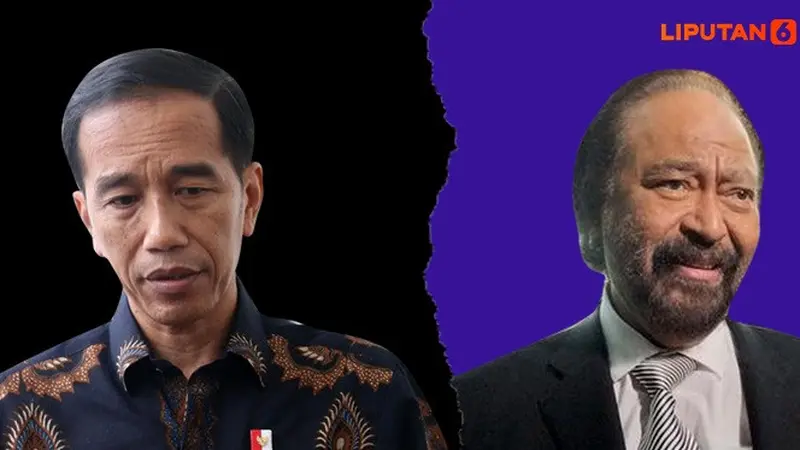 Banner Infografis Panas Dingin Hubungan Surya Paloh dan Jokowi. (Liputan6.com/Trieyasni)