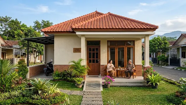 Model Rumah Satu Lantai Ideal untuk Pasangan di Masa Tua/AI Generated