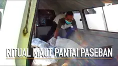 Ritual maut yang dilakukan di pantai Paseban menelan korban 2 jiwa. Satu orang lagi hingga kini belum ditemukan karena tergulung ombak.
