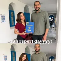 Tasya Farasya memilih atasan merah marun dengan potongan clean dan siluet rapi, dipadukan dengan celana hitam yang memberi keseimbangan elegan. [@tasyafarasya].