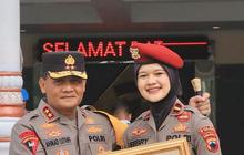 Ipda Febry Polwan Berwajah Imut Terima Penghargaan dari Jenderal Polisi, Penampilannya Berbaret Merah Disorot