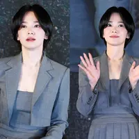 Song Hye Kyo tampil dengan pesona yang manglingi di promo film Dark Nuns [@kyo1122]
